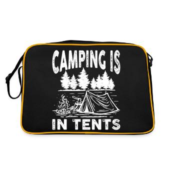 Le camping est dans les tentes - Sac Retro - noir/or - Dos
