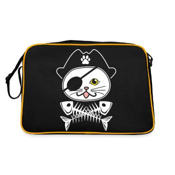 Chat pirate - Sac Retro - noir/or - Dos