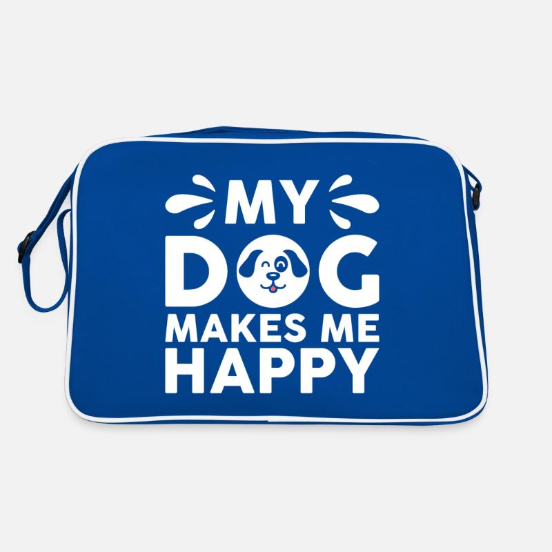 Mon chien me rend heureux Sac Retro