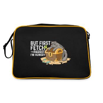 But first fetch the parrot i am hungry - Retro Bag - black/gold - Back