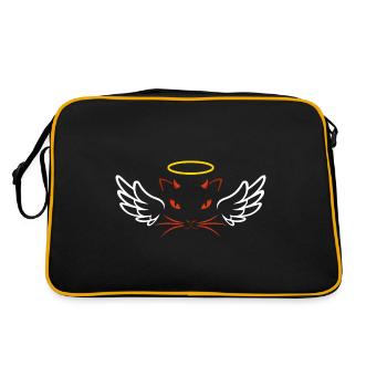 Ange et diable chat - Sac Retro - noir/or - Dos