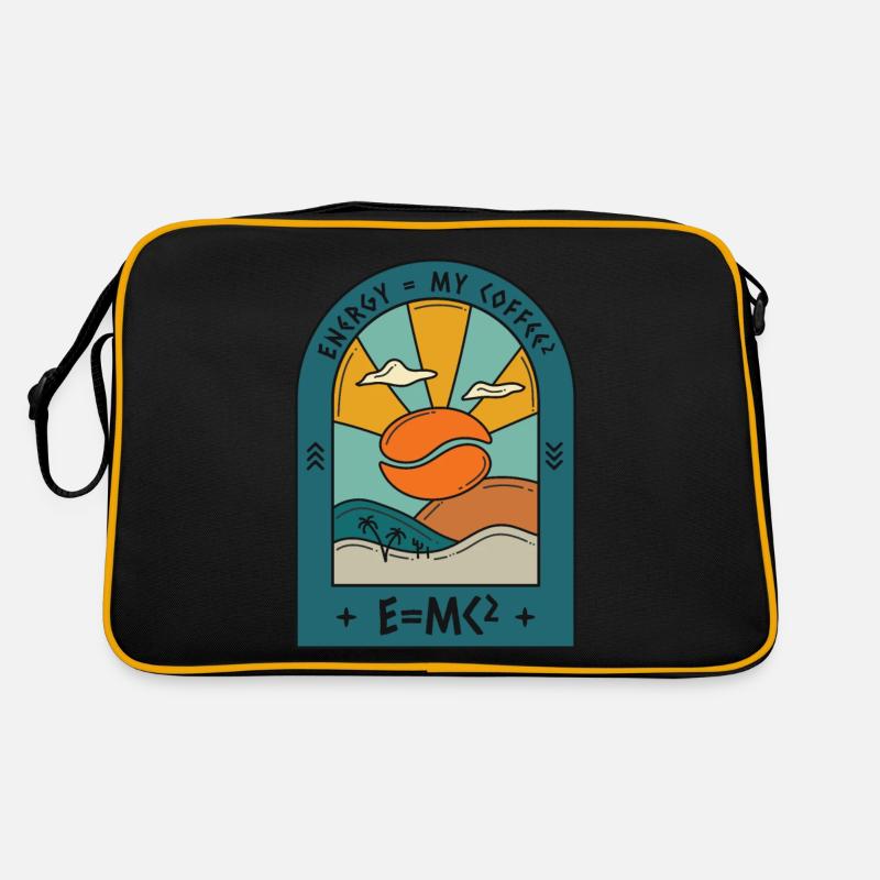 Energie = my coffee - E = MC Retro Tasche