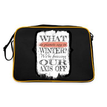 astronomy stuff space travel believe sayings - Retro Tasche - Schwarz/Gold - Hinten