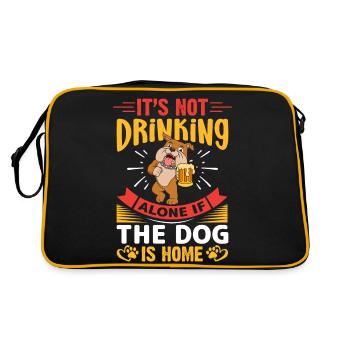 Il ne boit pas seul si le chien à la maison - Sac Retro - noir/or - Dos