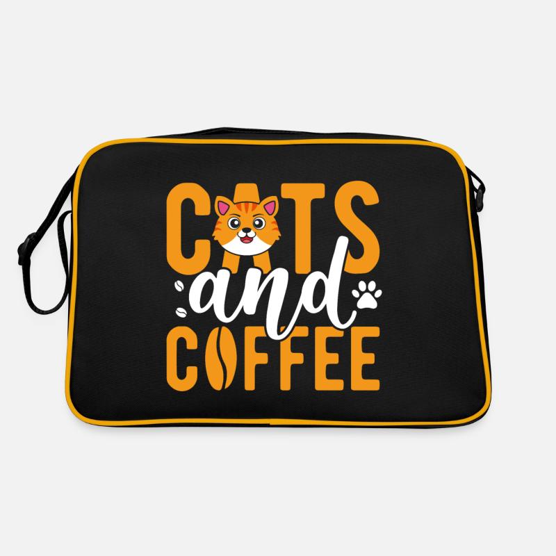 Cats and coffee Retro Bag