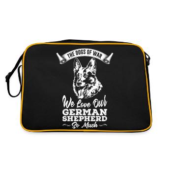 Les chiens de guerre Nous aimons le berger allemand - Sac Retro - noir/or - Dos