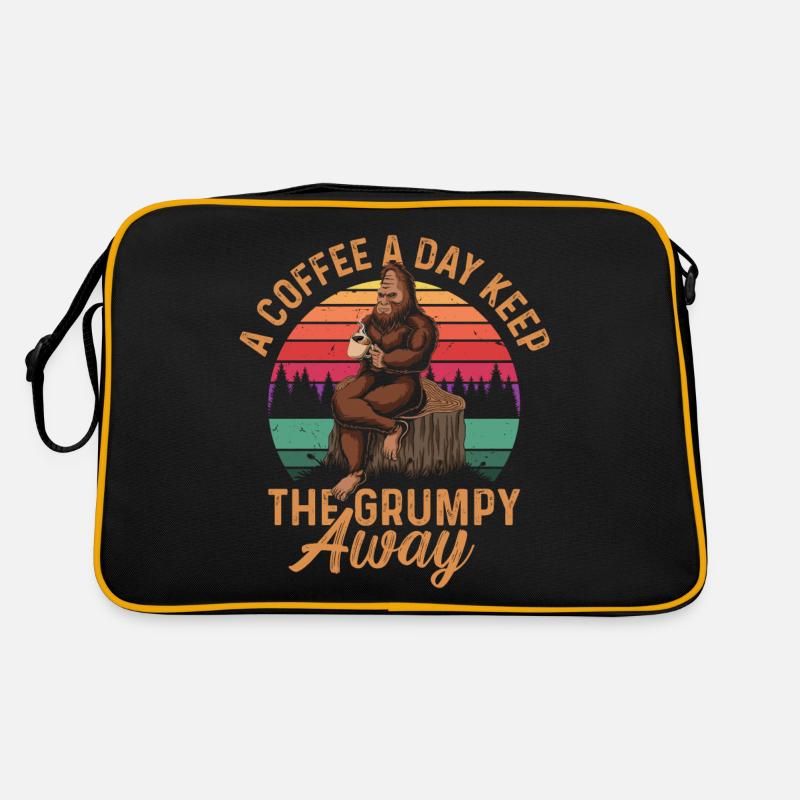 One coffee a day keeps the grumpy away Retro Bag