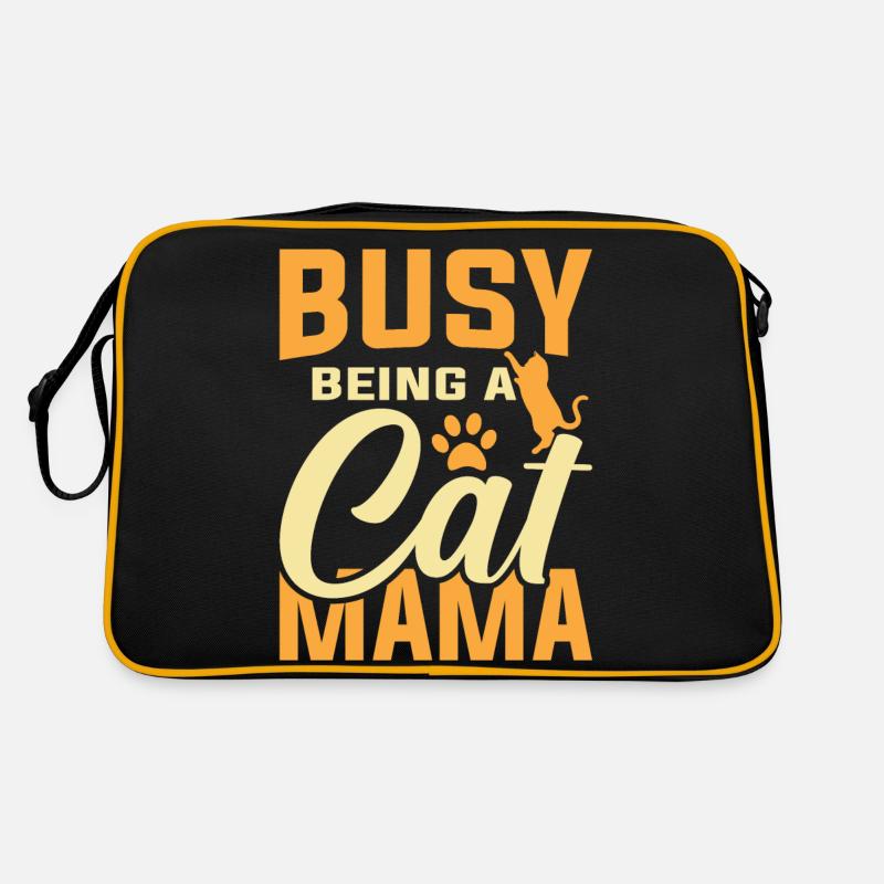 Engaged in being a cat mom Retro Bag