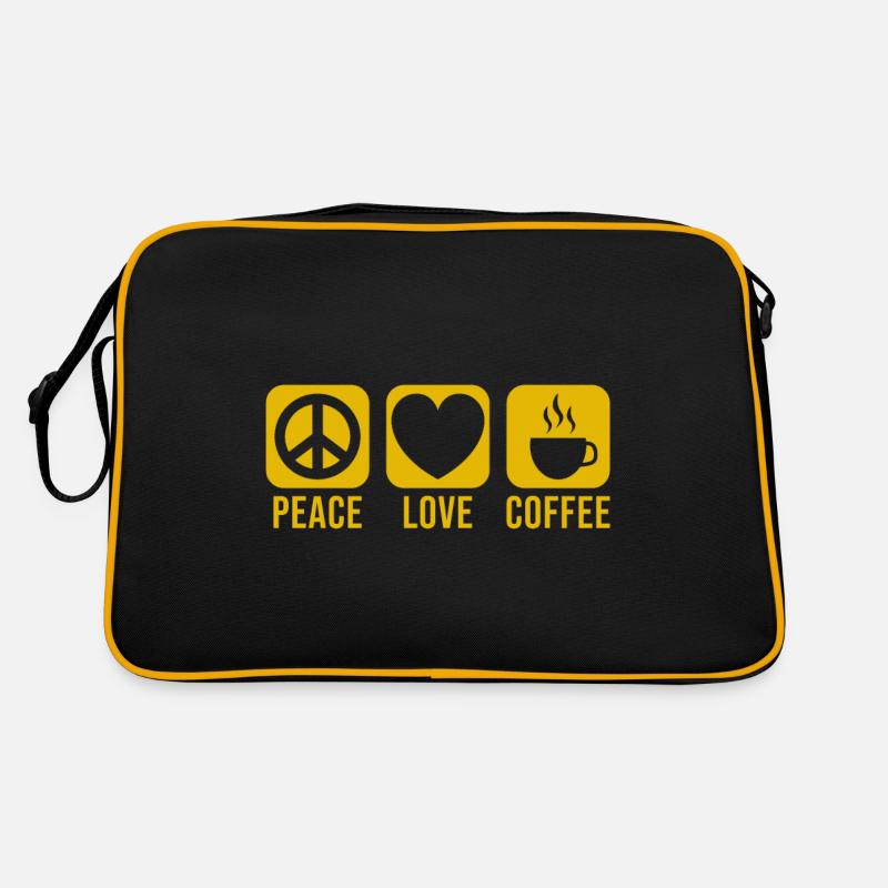 Peace Love Coffee Retro Bag