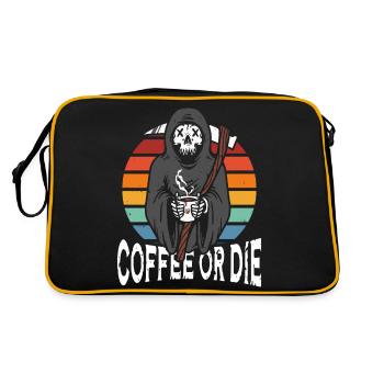 Coffee or die - Retro Bag - black/gold - Back
