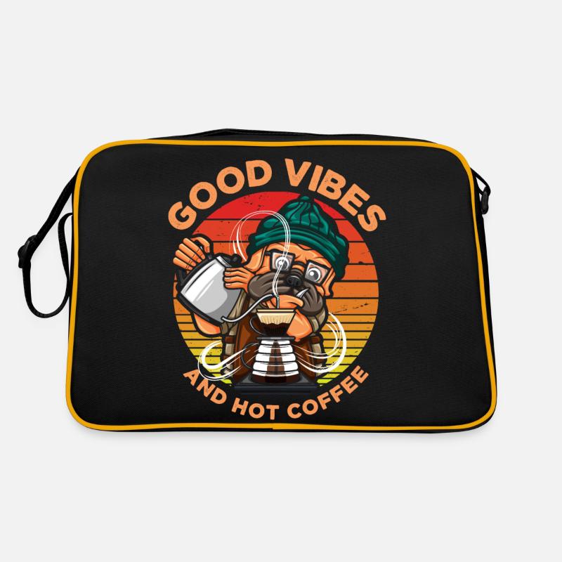 Bonnes vibrations et café chaud Sac Retro