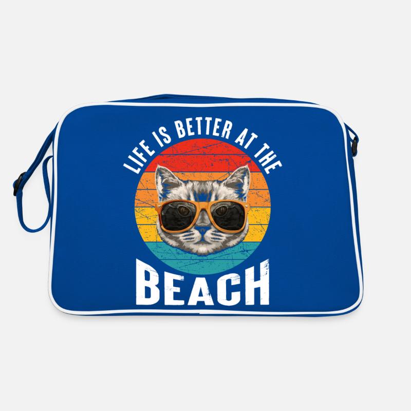 Das Leben Ist Besser Am Strand Retro Tasche