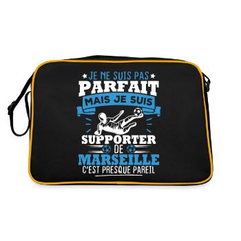 Pas parfait mais je suis supporter de marseille - Sac Retro - noir/or - Dos