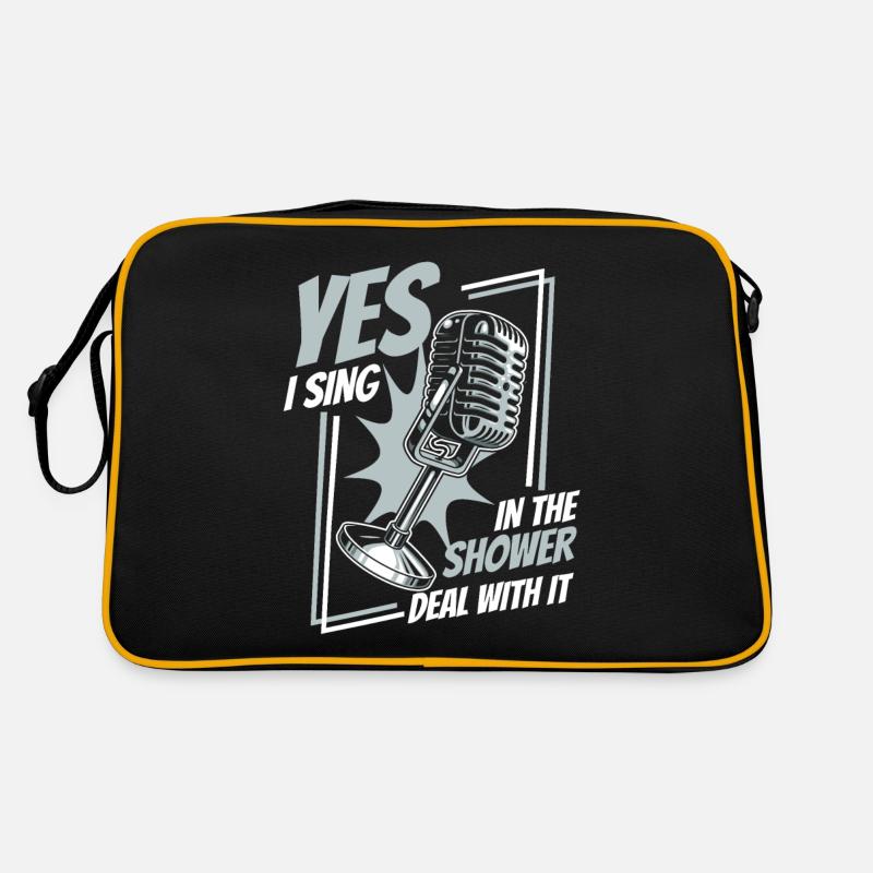 Gesangsmusik Sänger Singen Retro Tasche