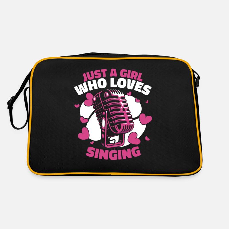 Gesangsmusik Sänger Singen Retro Tasche