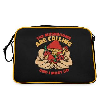 Mushroom Mushrooms Funghi Mushroom - Retro Bag - black/gold - Back