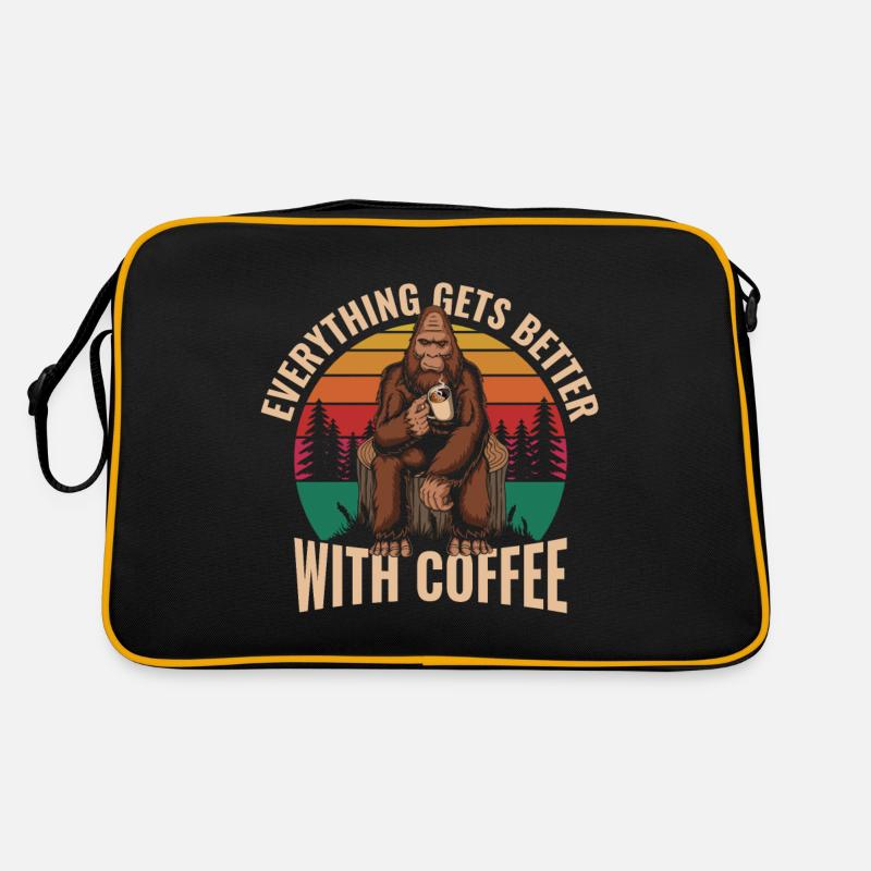 Mit Kaffee Wird Alles Besser Retro Tasche