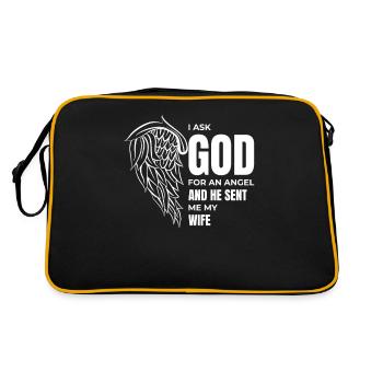 Husband Spouse Family Wedding - Retro Bag - black/gold - Back