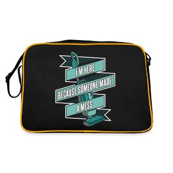 Housekeeping Housekeeper Cleaner Cleaning - Retro Bag - black/gold - Back
