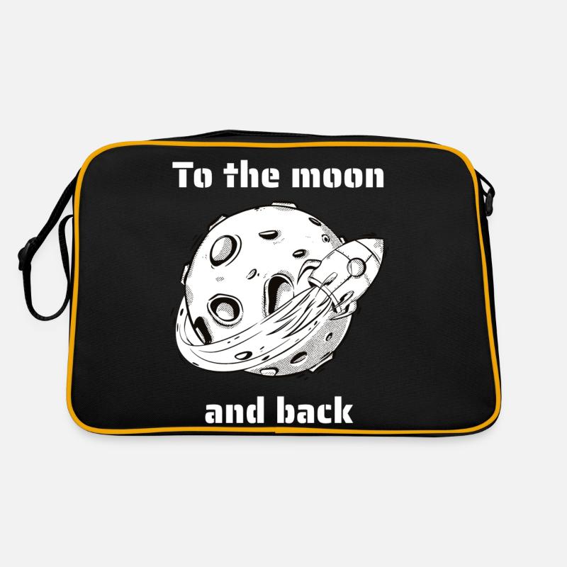 To The Moon & Back Retro Outer Space Designs Retro Tasche