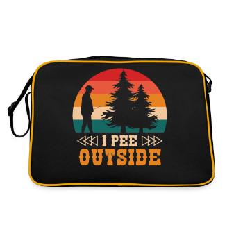 I pee outside I love it outside - Retro Bag - black/gold - Back
