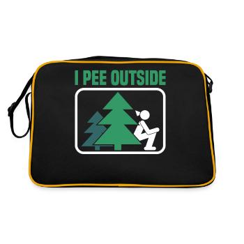 I pee outside I love it outside - Retro Bag - black/gold - Back