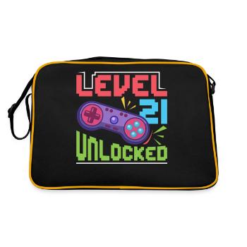 Level 21 unlocked - Retro Bag - black/gold - Back