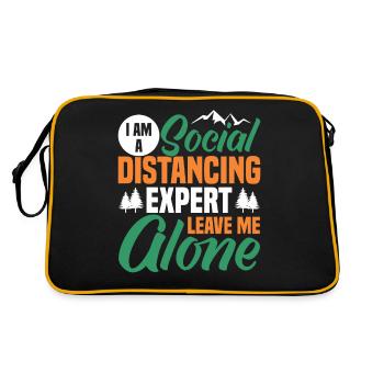 Je suis un expert social - Sac Retro - noir/or - Dos