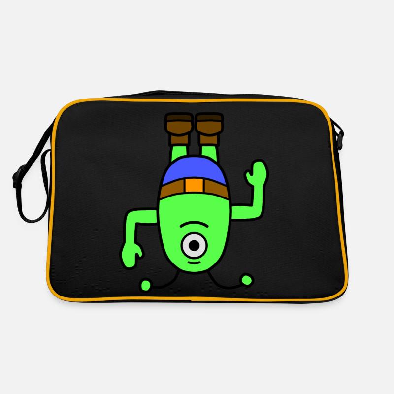 Alian - Retro Tasche - Schwarz/Gold
