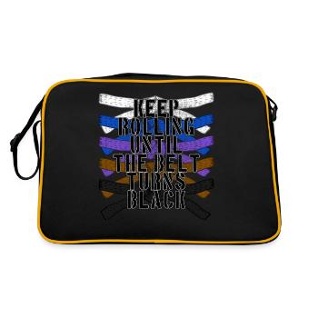 Training Rolling Martial Arts Schwarzgurt Karate - Retro Tasche - Schwarz/Gold - Hinten