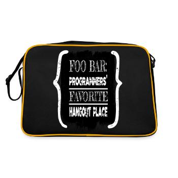 informatics nurse girl informatics dayfathers day - Retro Bag - black/gold - Back