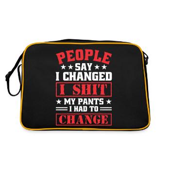 Les gens disent que j’ai - Sac Retro - noir/or - Dos