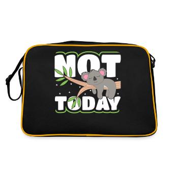 Nicht Heute Koala - Retro Tasche - Schwarz/Gold - Hinten