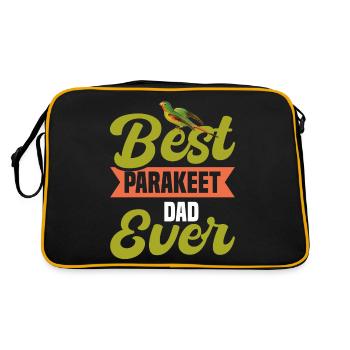 Best Parakeet Father Ever - Retro Bag - black/gold - Back