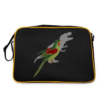 Parakeet Funny saying - Retro Bag - black/gold - Back