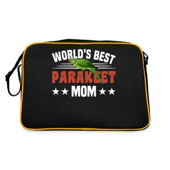 The best parakeet mother in the world - Retro Bag - black/gold - Back