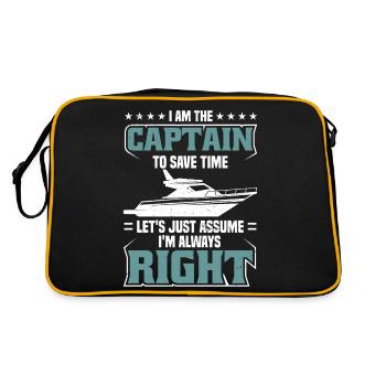 I am the captain - Retro Bag - black/gold - Back