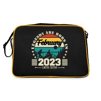February 2023. Birthday gift February 2023. - Retro Bag - black/gold - Back