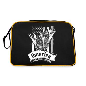 Maize Corncob Farmer - Retro Bag - black/gold - Back