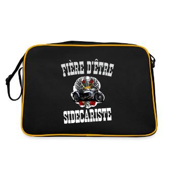 fière d'être sidecariste - Sac Retro - noir/or - Dos