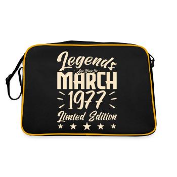 Naissance En Mars 1977. Cadeau d'anniversaire mars - Sac Retro - noir/or - Dos