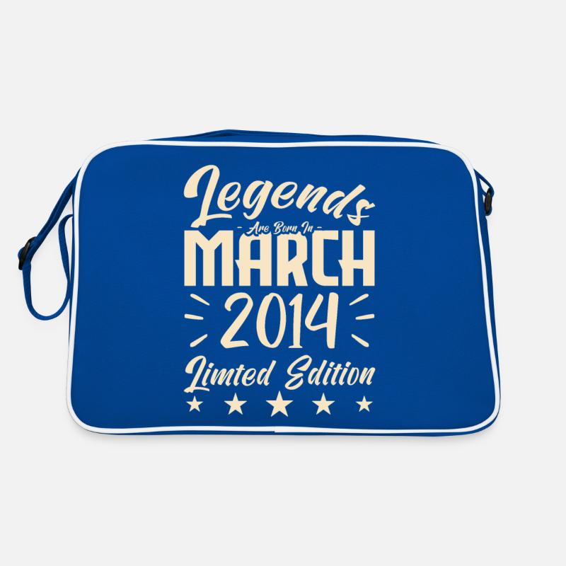 Naissance En Mars 2014. Cadeau d'anniversaire mars Sac Retro