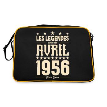 cadeau d'anniversaire Avril 1956 cadeau avril 1956 - Sac Retro - noir/or - Dos