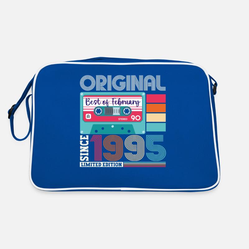 Février Né 1995 28e anniversaire cassette Sac Retro