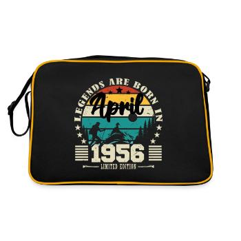 Avril 1956 Cadeau d'anniversaire avril 1956. April - Sac Retro - noir/or - Dos