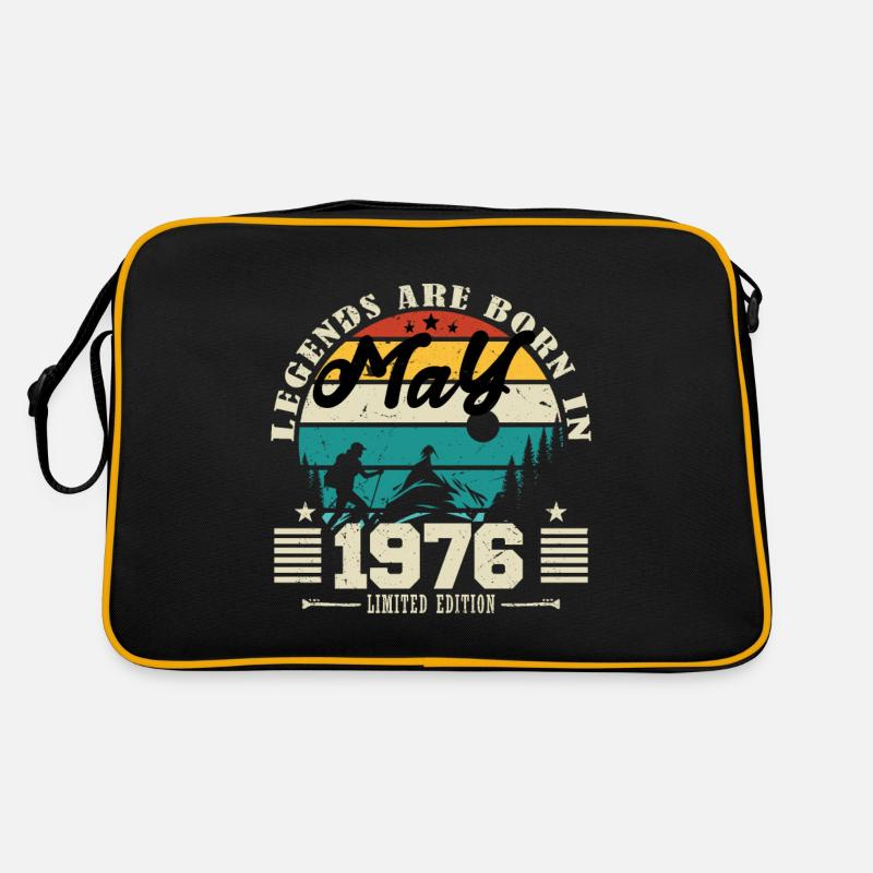 Mai 1976 Geburtstagsgeschenk Mai 1976. Mai 1976. - Retro Tasche - Schwarz/Gold