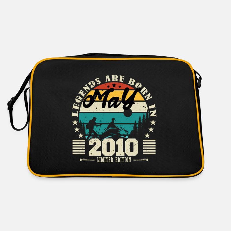 Mai 2010 Geburtstagsgeschenk Mai 2010. Mai 2010. - Retro Tasche - Schwarz/Gold