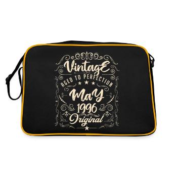 Vintage born in May 1996. Anniversary May 1996. - Retro Bag - black/gold - Back
