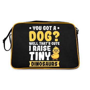 Vous avez un chien? Eh bien, c’est doux, - Sac Retro - noir/or - Dos