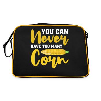 Man Kann Nie Zu Viel Mais Haben - Retro Tasche - Schwarz/Gold - Hinten